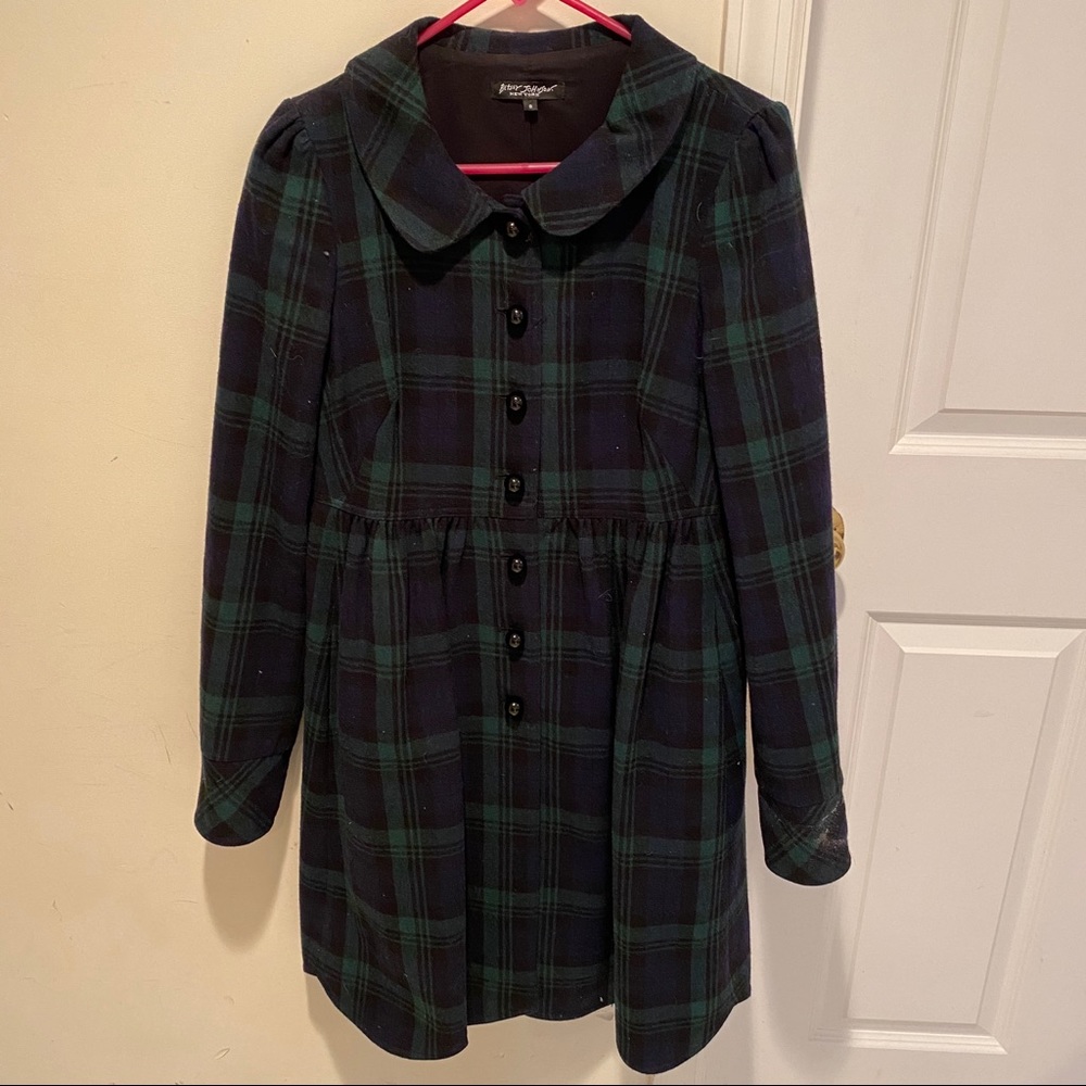 Betsey Johnson Plaid Tartan Coat